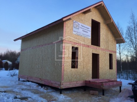 Строительство дома из СИП панелей в г. Павловск Санкт-Петербурга по типовому проекту &quot;КЛИО&quot;